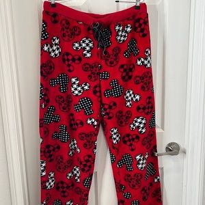 Disney Women’s Pajama Pant. Red, Black and White. Size Large
